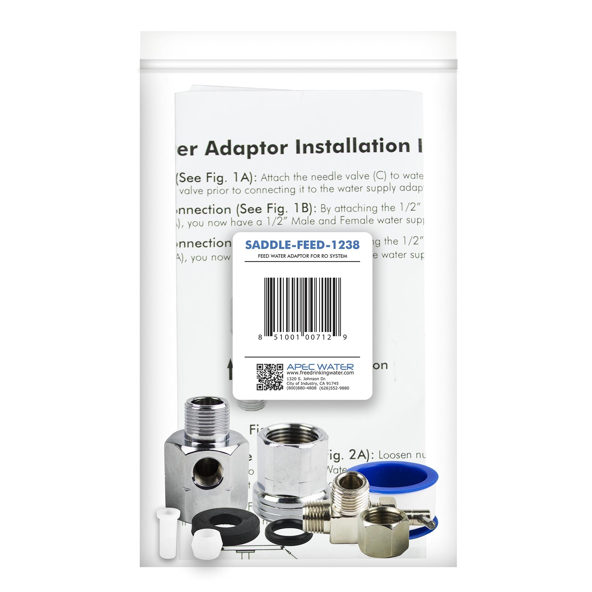Standard Feed Water Adapter for 1/2" and 3/8" Pipes