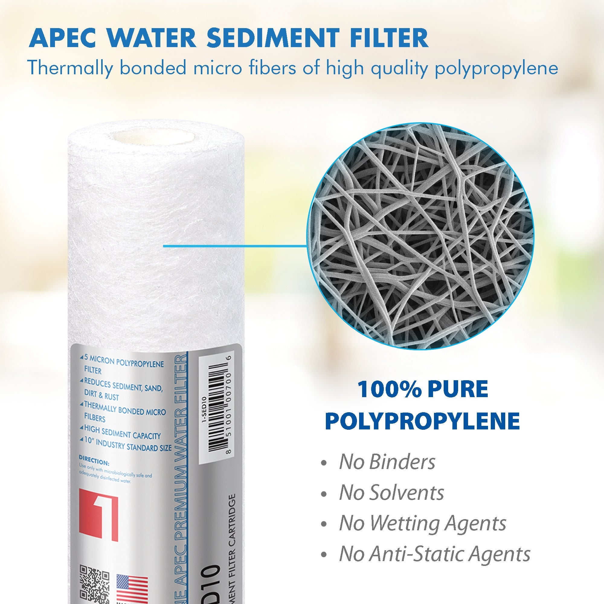 APEC RO Replacement Filters Bundle of 2 Super Capacity Filter Set for all Under Counter ULTIMATE Reverse Osmosis Systems