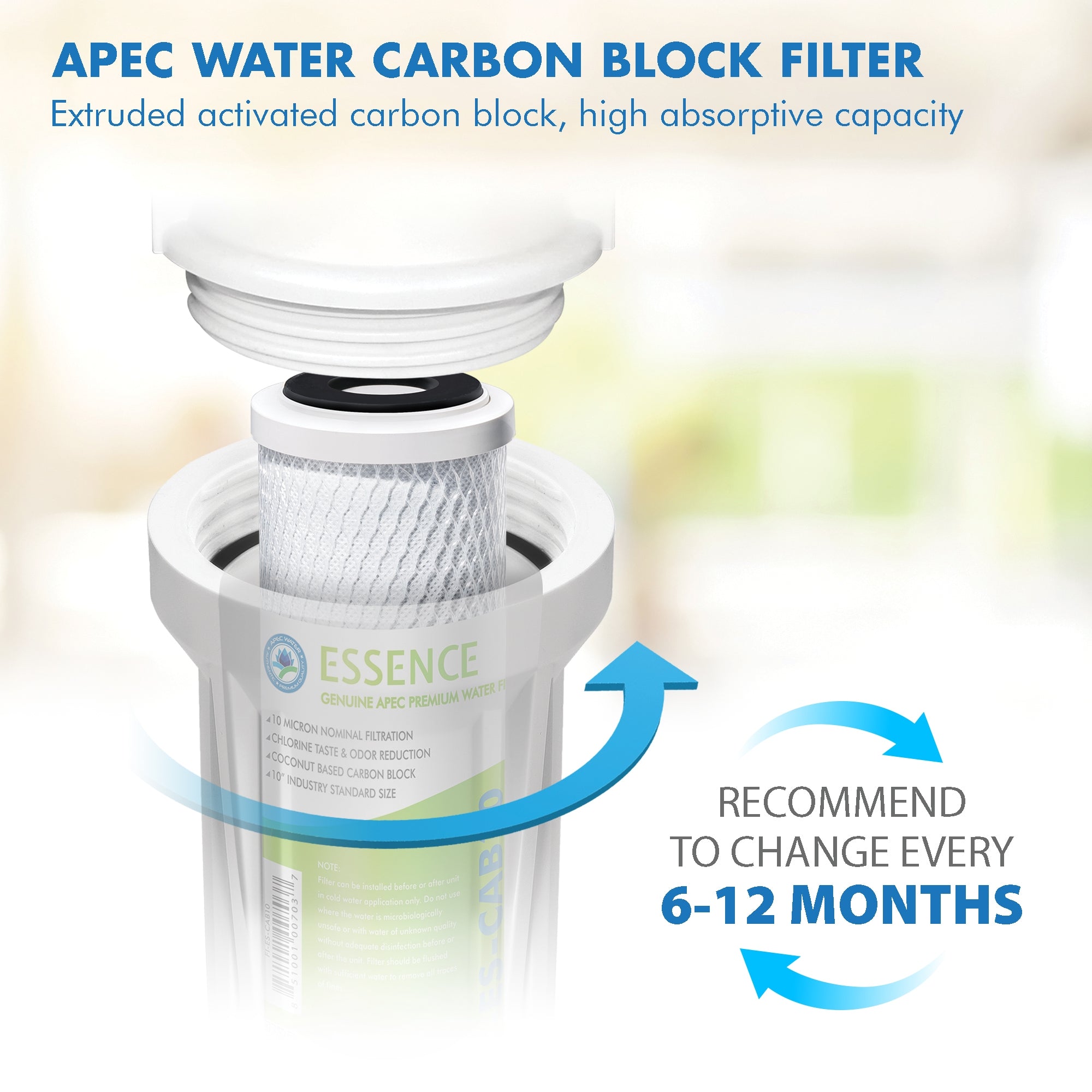 APEC RO Replacement Filters Pre-filter Set for All ESSENCE Reverse Osmosis Systems (Stages 1-3)