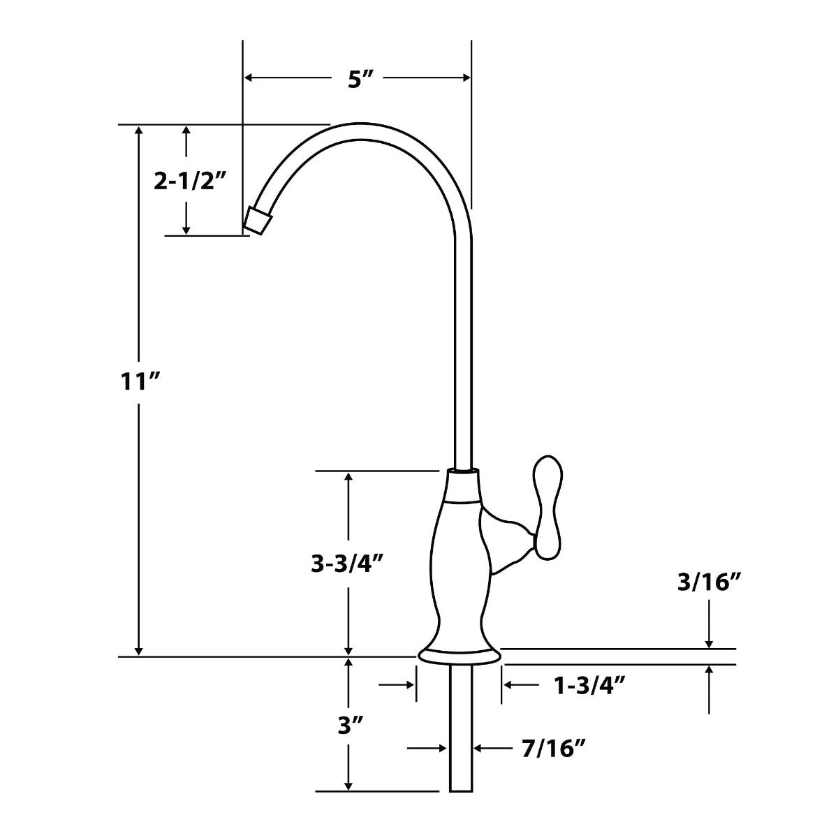 APEC Ceramic Disc Luxury Designer Reverse Osmosis Faucet - Matte Black Coke, Lead-Free