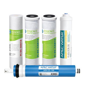 APEC RO Replacement Filters Complete Filter Set for ESSENCE ROES-100 System (Stages 1-5)