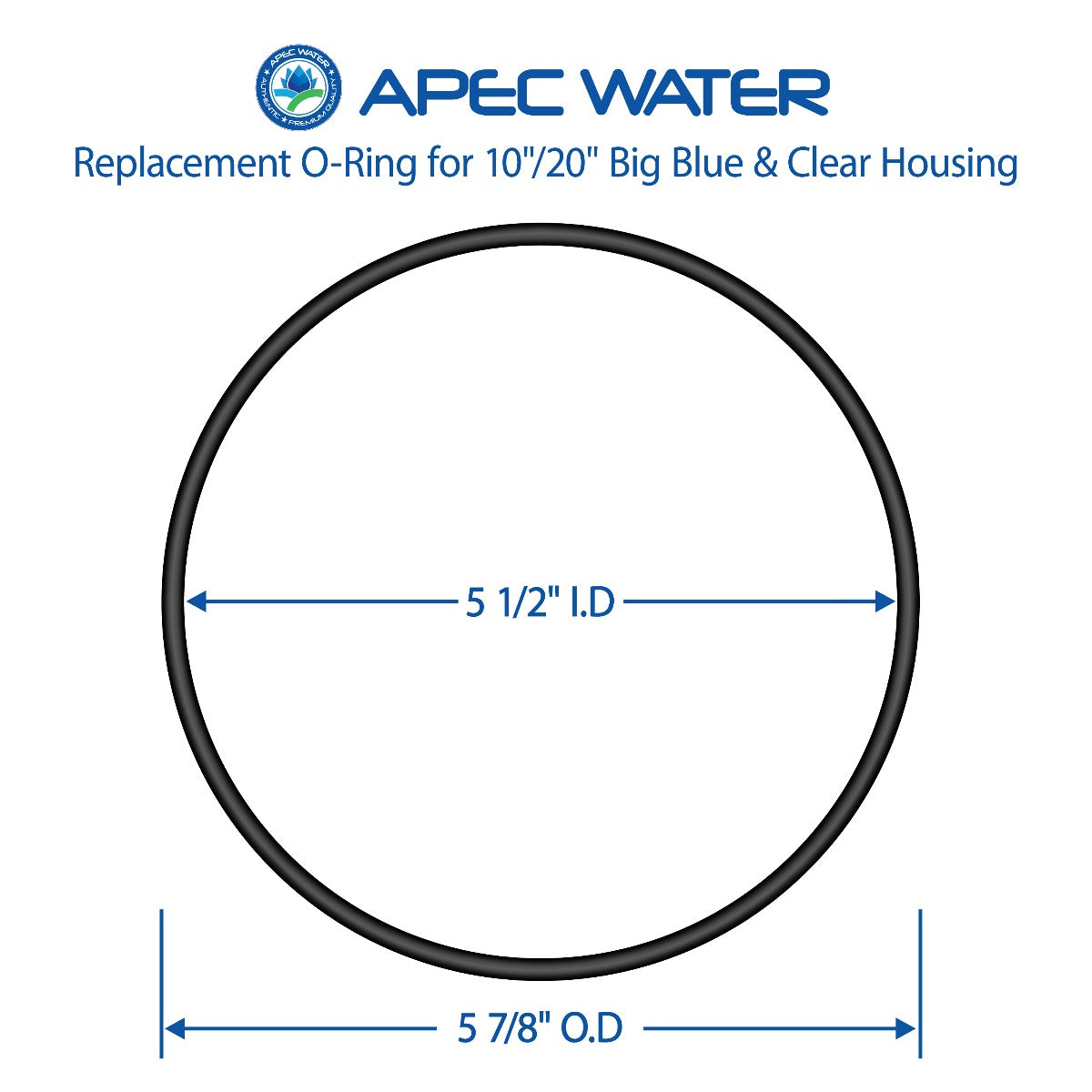 O-Ring for Big Blue & Clear Housing 20'' or 10'' with input 3/4'', 1'', 1.5''  (housing sold separately)